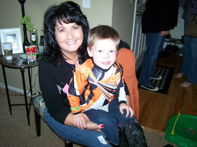 He loves his new boots from Grammy!